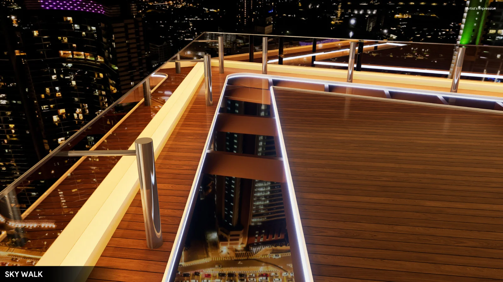 kl360 Glass Sky Walk at Level 58